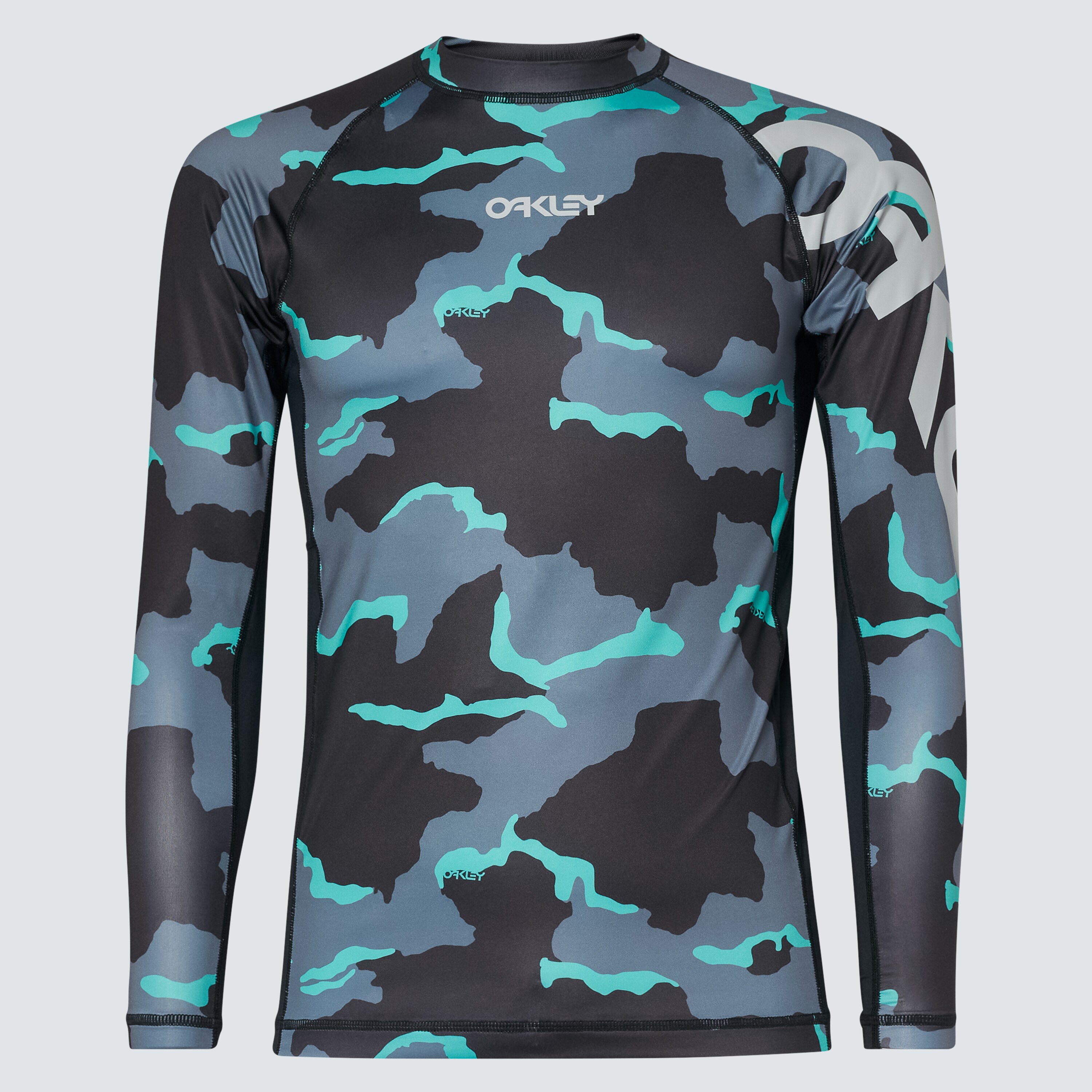 Oakley - 新品 オークリー 軽量吸汗速乾 ジャガードスカル ストレッチセーターベスト M Oakley LS Pressure 23.0 - B1B Camo Black/Mint/Gray | Oakley