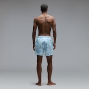 All Hibiscus 17'' Beachshort - Monog Pixels Frost