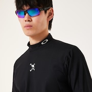 Skull Thickness LS Mock Shirt - Blackout
