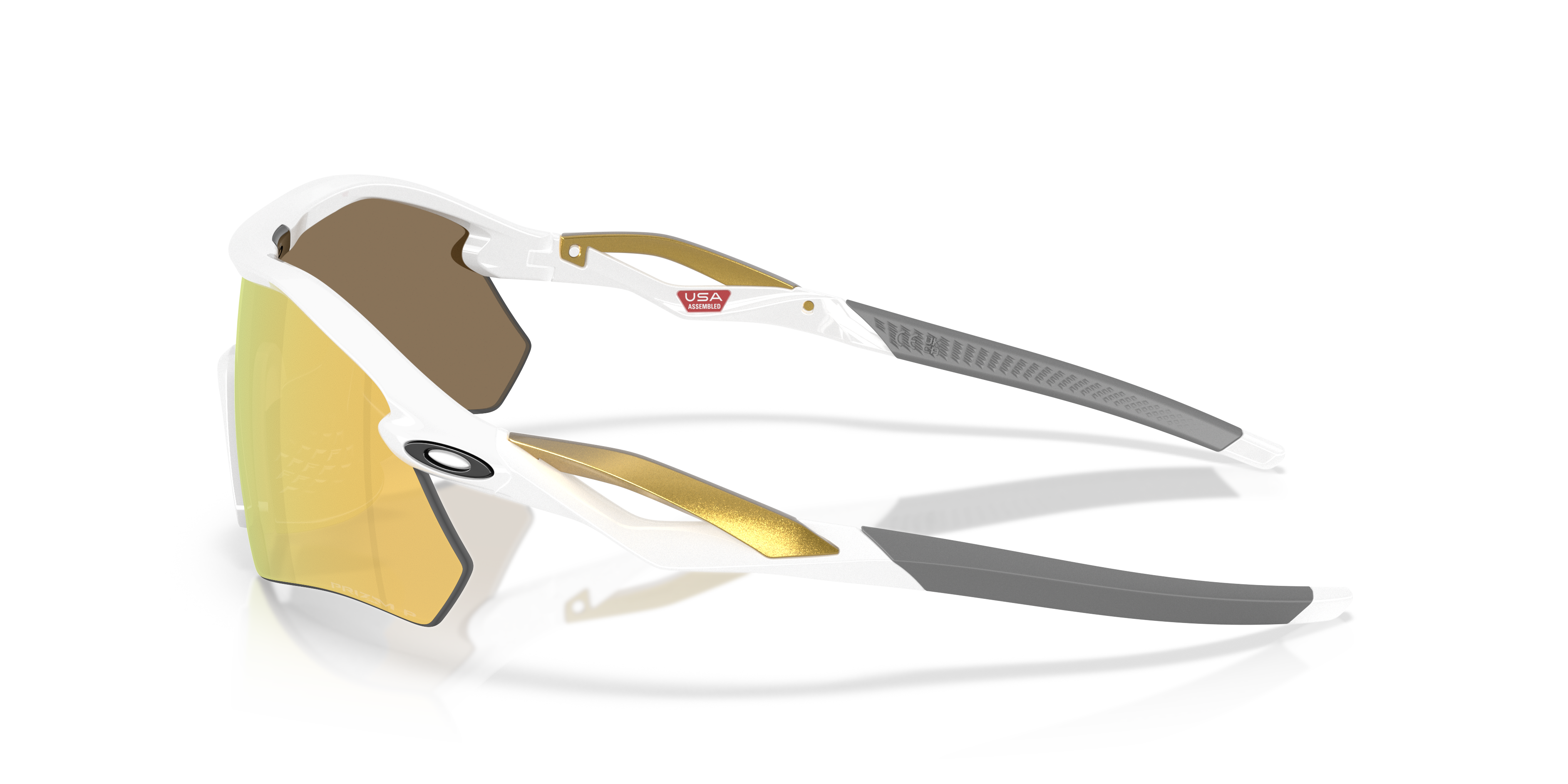Radar® Plate​ Prizm 24K Polarized Lenses, Polished White Frame