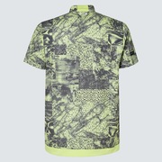 Skull Icy Breath Digital Mock Shirt - Green Print