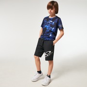 （子供用) Striking Qd S/S Tee Ytr 1.0 - Blue Storm Print