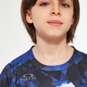 （子供用) Striking Qd S/S Tee Ytr 1.0 - Blue Storm Print