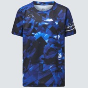 （子供用) Striking Qd S/S Tee Ytr 1.0 - Blue Storm Print