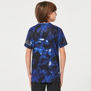 （子供用) Striking Qd S/S Tee Ytr 1.0 - Blue Storm Print
