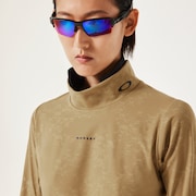 Elevate Embossed LS Mock Shirt - Antique Bronze