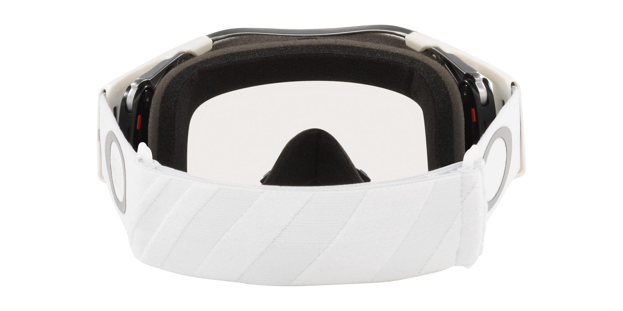 Oakley Airbrake MX Goggles With Tuff Blocks White Strap And Clear oakley-airbrake-mx-goggles-with-tuff-blocks-white-strap-and-clear