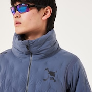Skull Ideally Hybrid Puff Jacket - Blue Tar