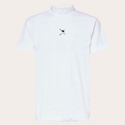 Skull Spotted Jacquard Mock - White