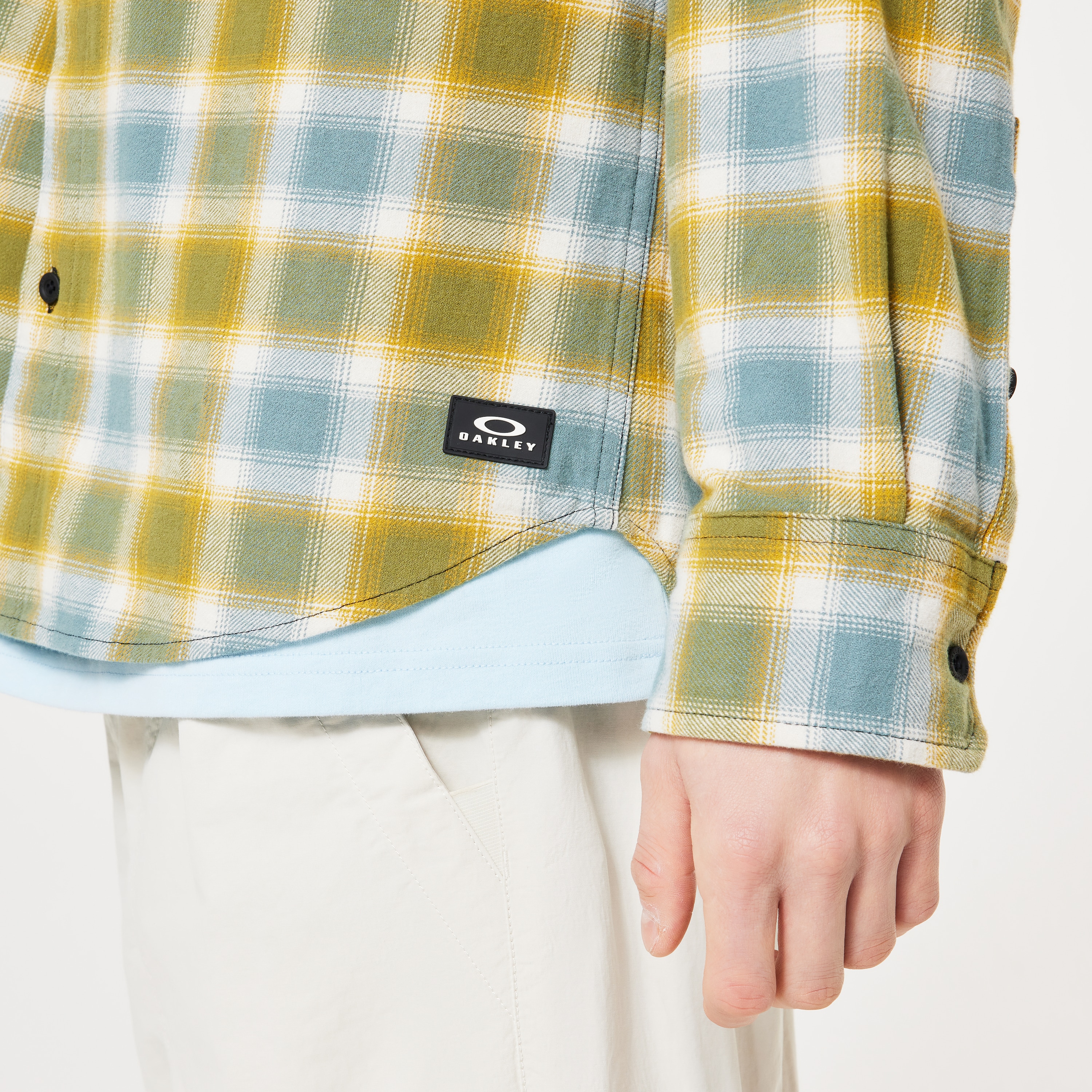 Oakley 90s Plaid LS Shirt - Pacific/Mist/Sulfid Check