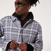 Oak Plaid LS Shirt - Cement/Graphite/White