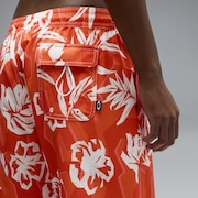 Canary Palms Rc 18" Beachshort - Camo Hibiscus Av Orange