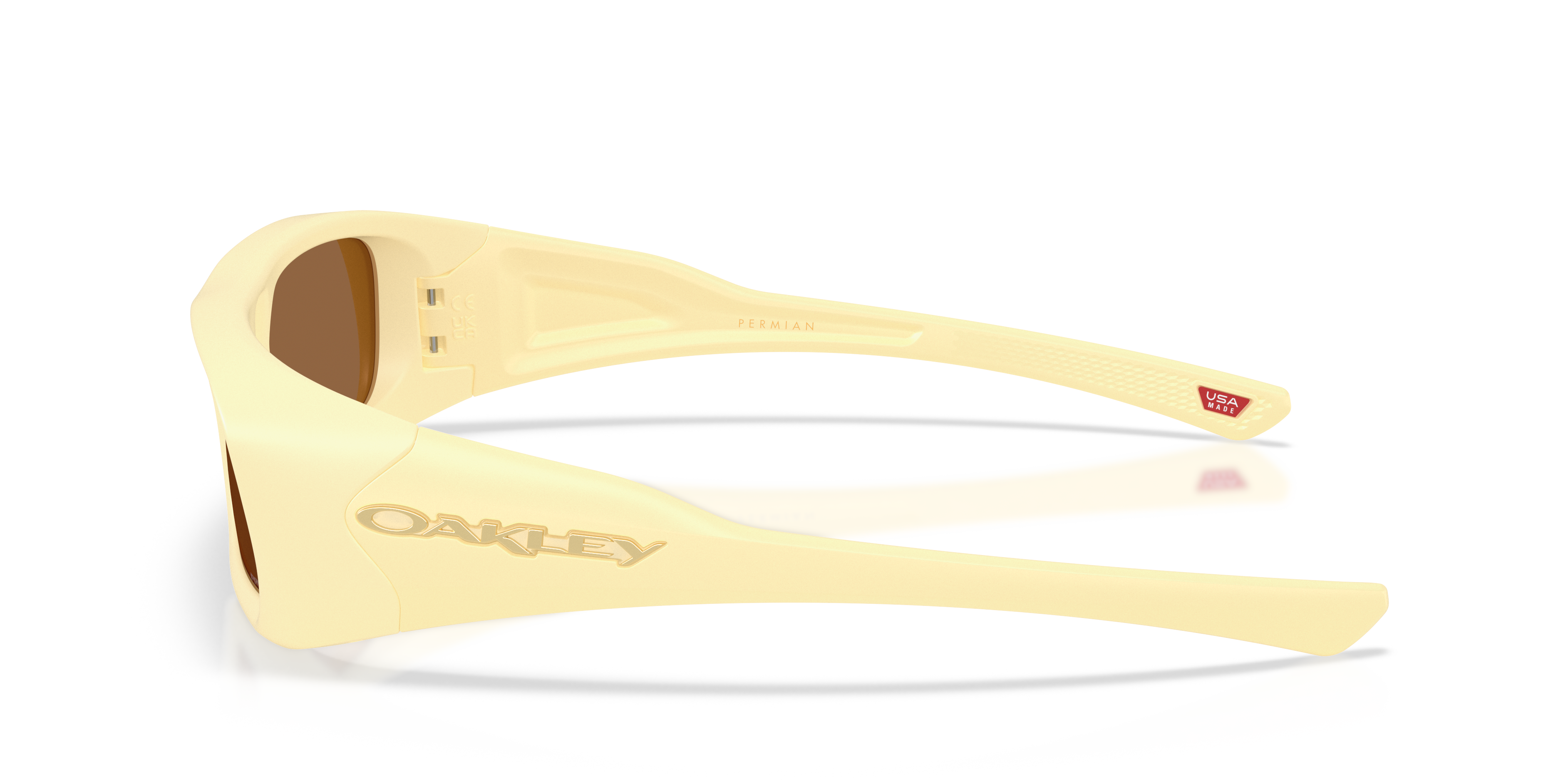 Oakley Permian Sunglasses with Clear Frame and Prizm Sapphire