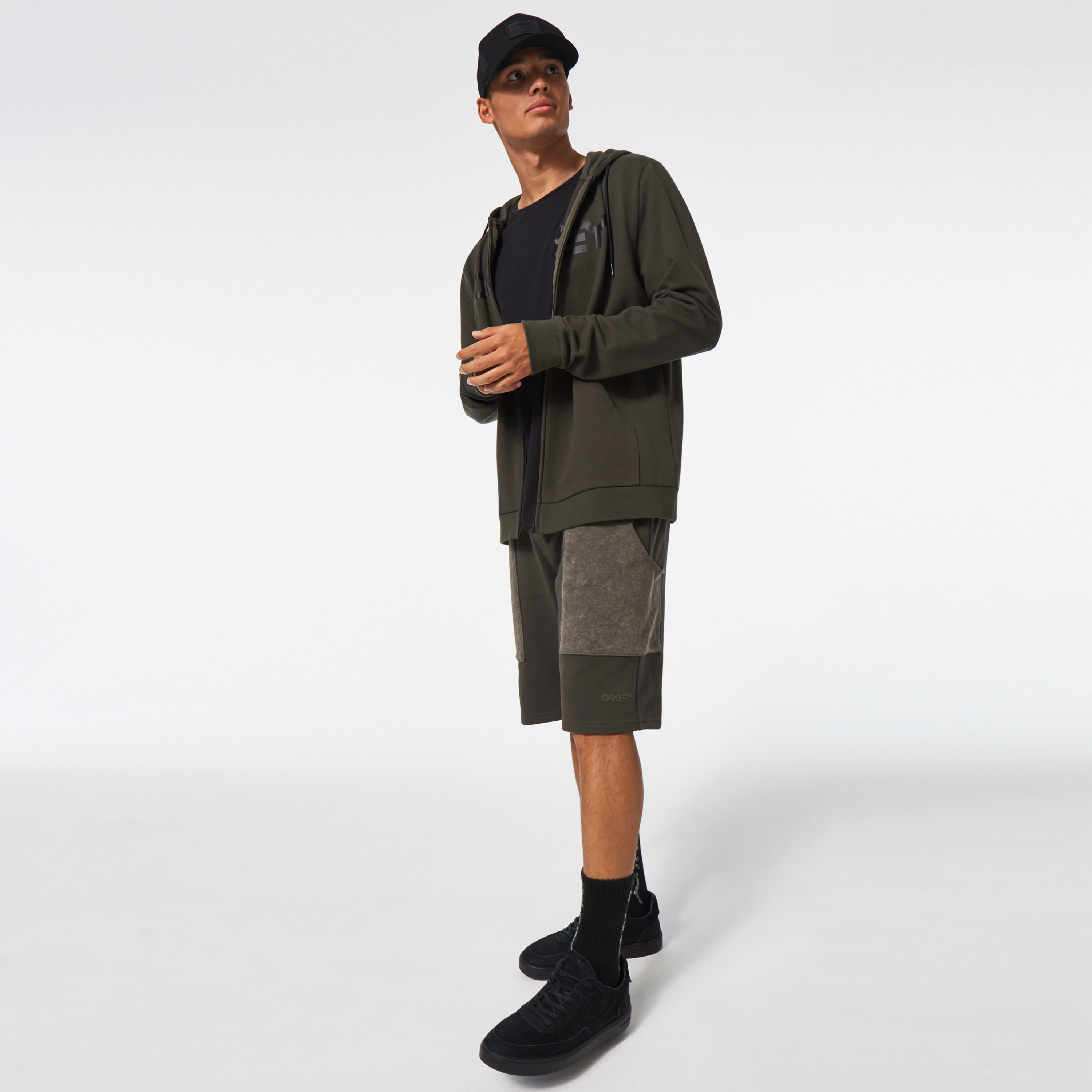 Oakley Teddy Full Zip Hoodie - New Dark Brush/Black | Oakley® US