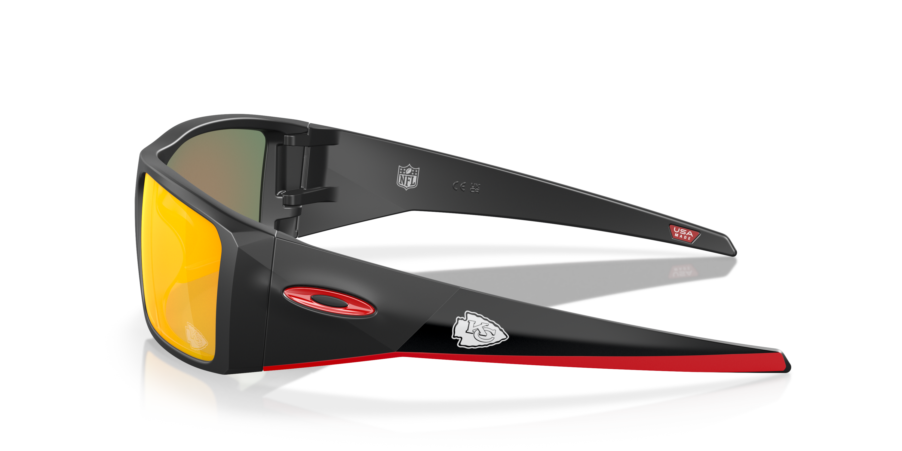 Kansas City Chiefs Heliostat Prizm Ruby Lenses, Matte Black