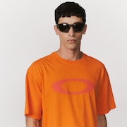Camiseta Oakley Stretch Ellipse Logo - Neon Orange