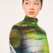 Elevate Fluent Mock Shirt - Black Print