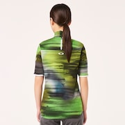 Elevate Fluent Mock Shirt - Black Print