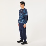 Striking Wind Mesh LS Pullover 8.0 - Blue Storm Print
