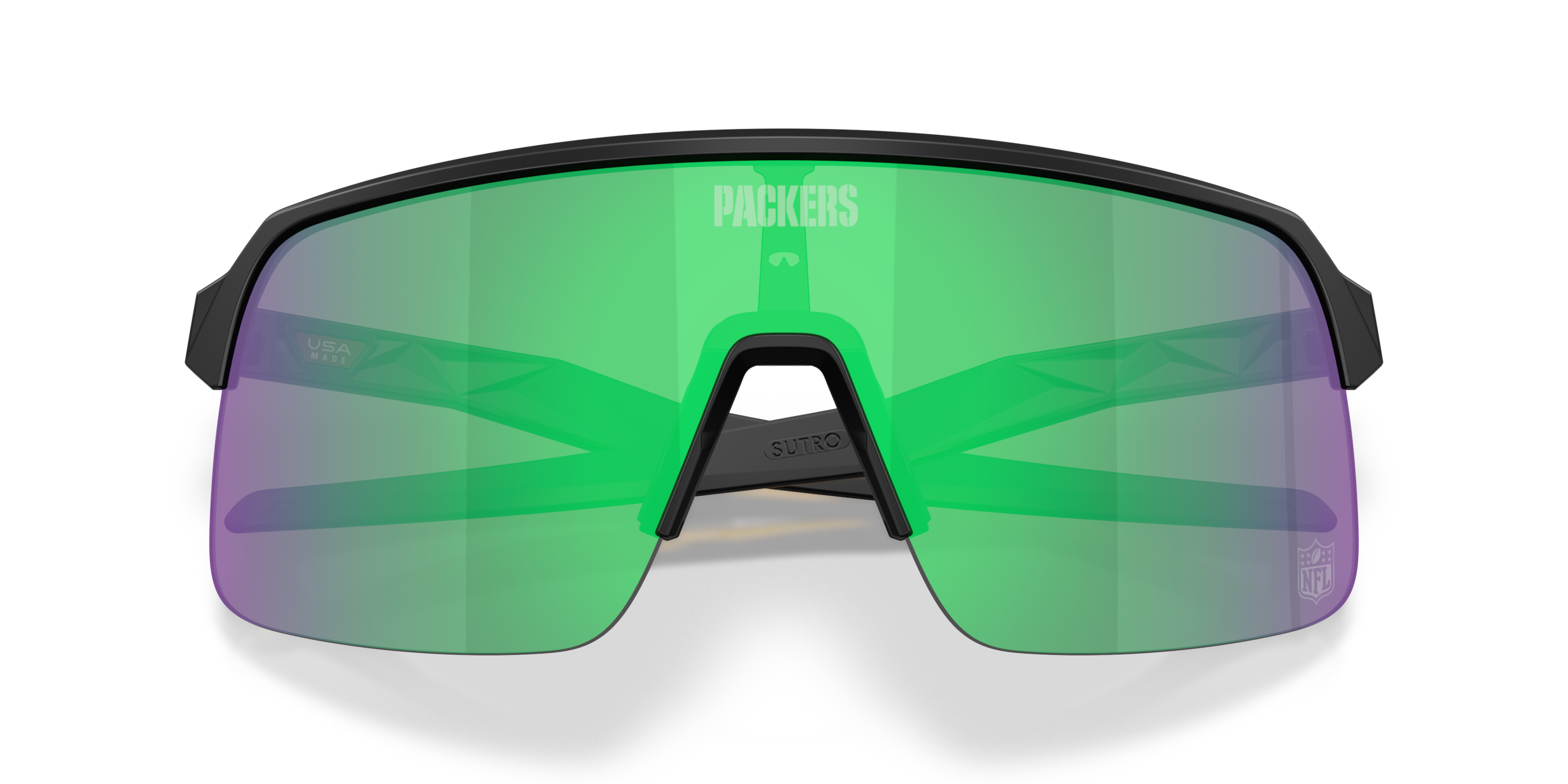 Green Bay Packers Sutro Lite Prizm Jade Lenses, Matte Black Frame