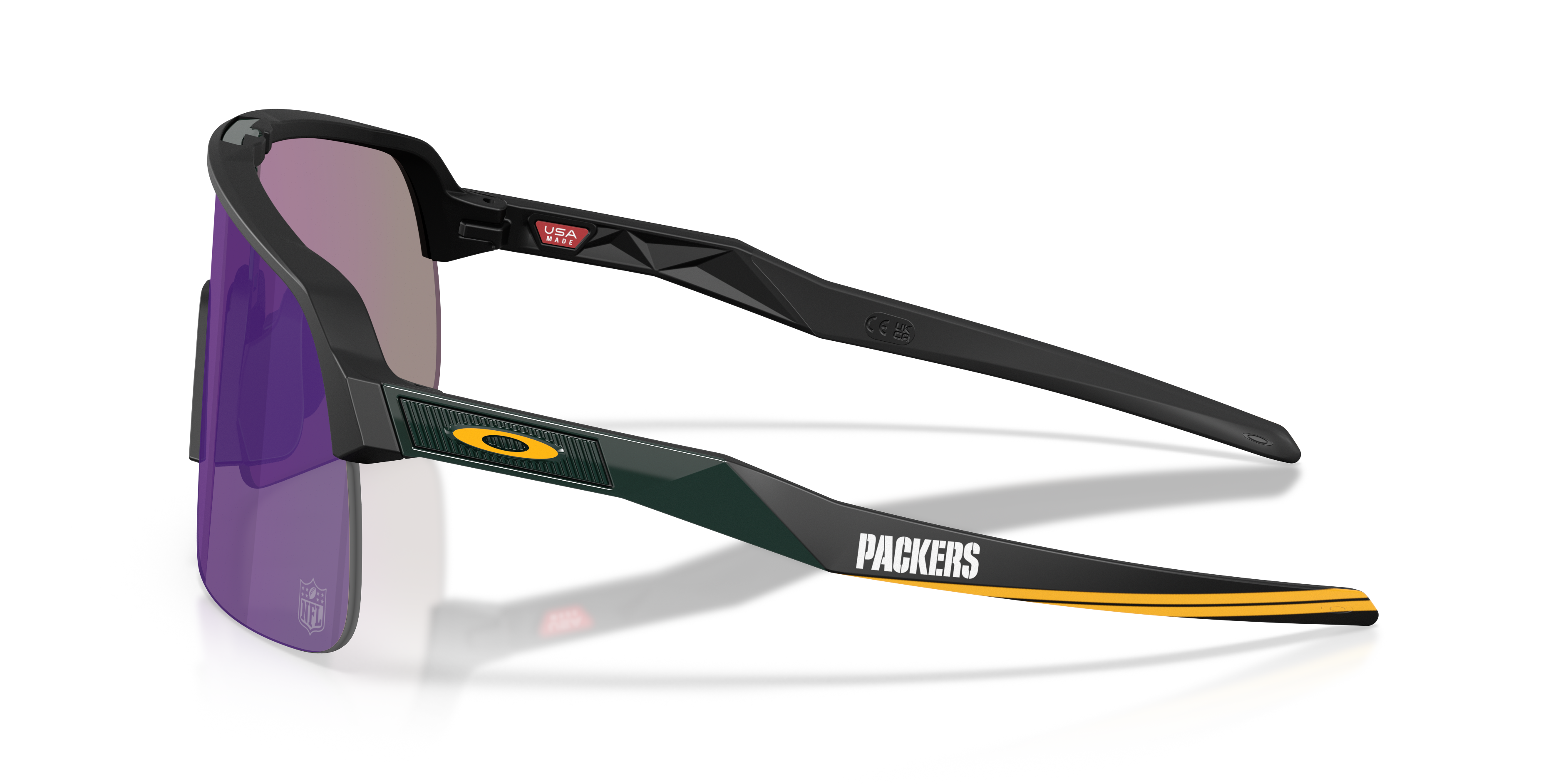 Green Bay Packers Sutro Lite Prizm Jade Lenses, Matte Black Frame