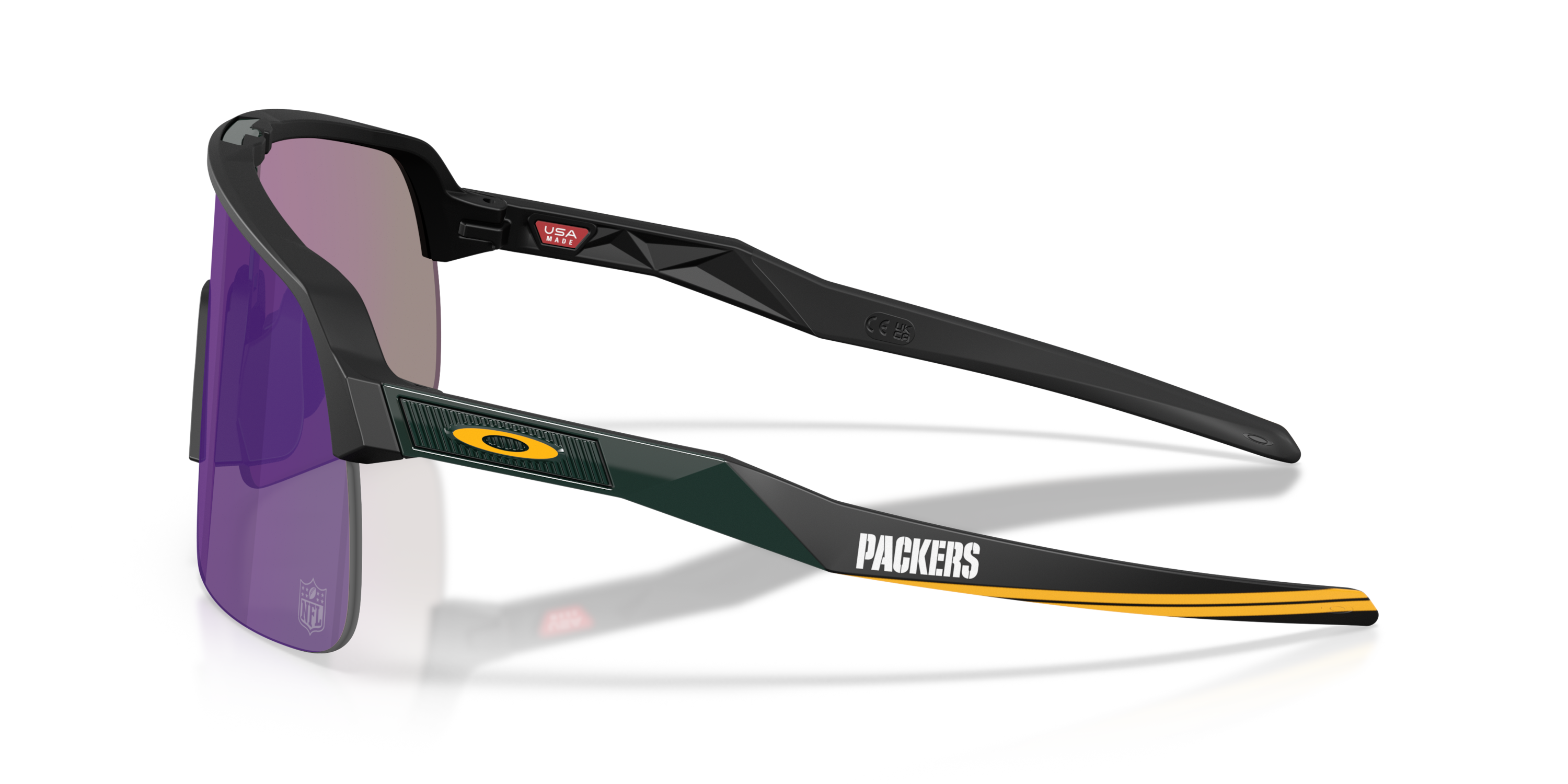 ジュイン　オークリー Green Bay Packers Sutro Lite Prizm Jade Lenses, Matte Black Frame