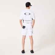 Skull Heat Block Staple Shorts - White