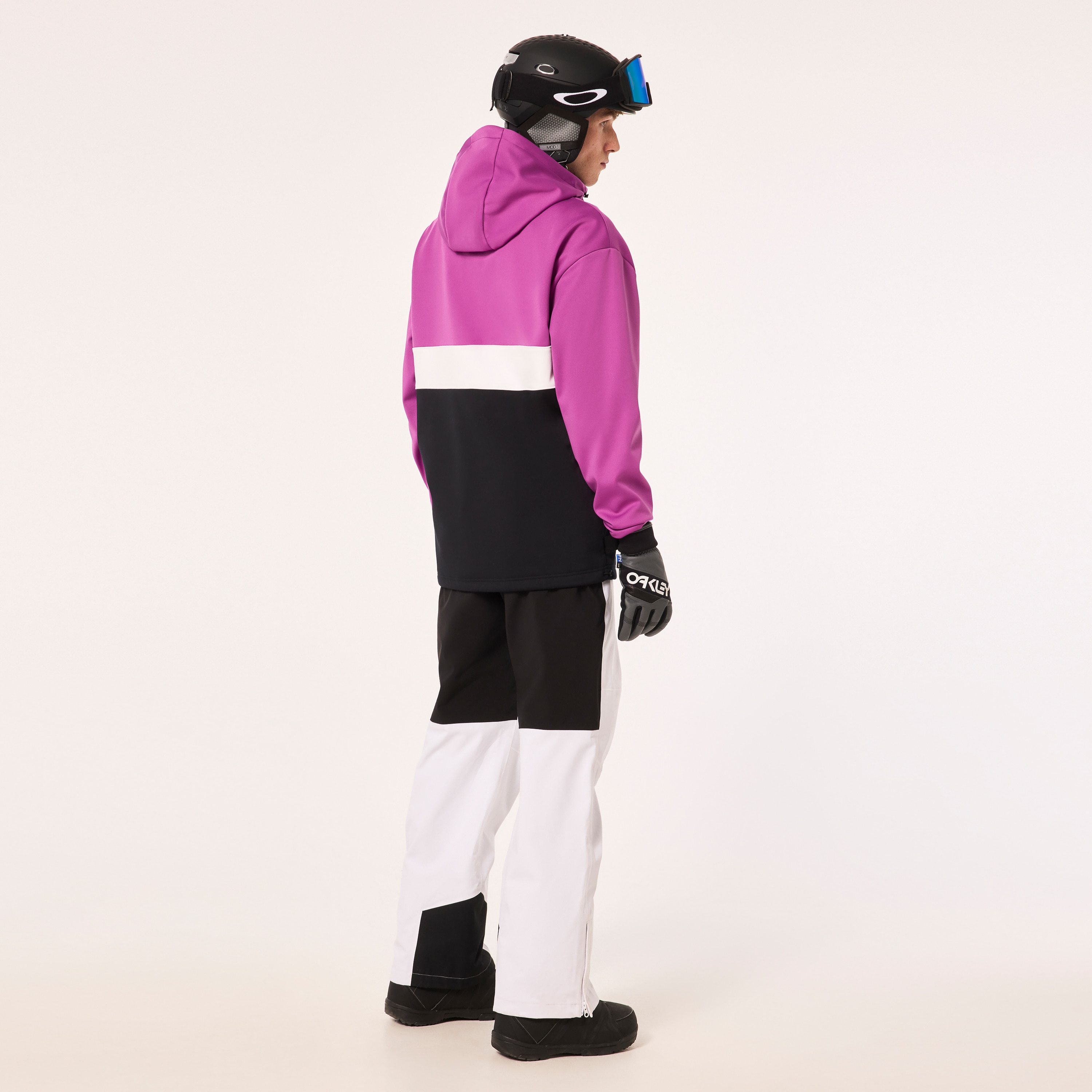 Oakley Tnp Nose Grab Softshell Hoodie - Blackout/Ultra Purple