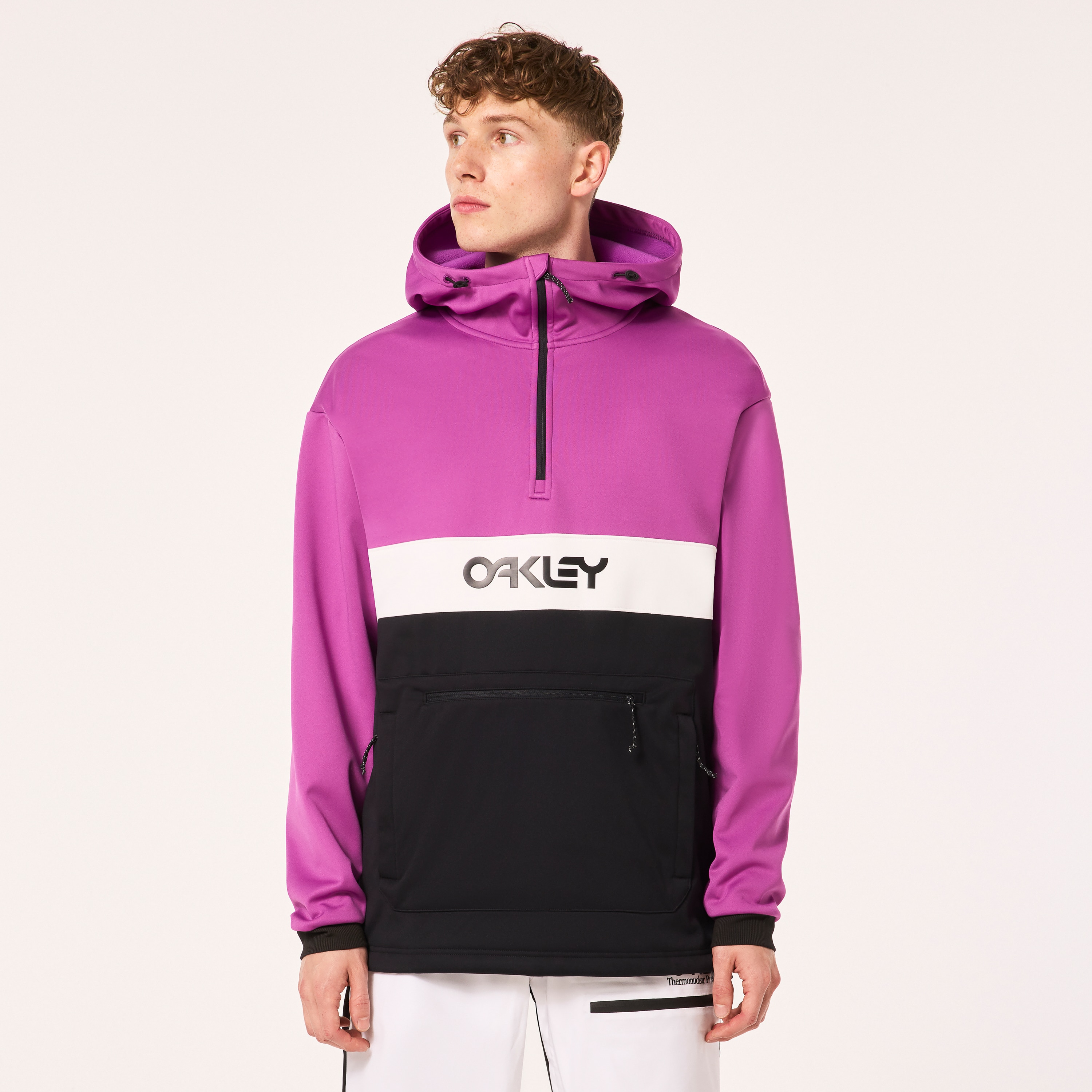 Oakley Tnp Nose Grab Softshell Hoodie - Blackout/Ultra Purple