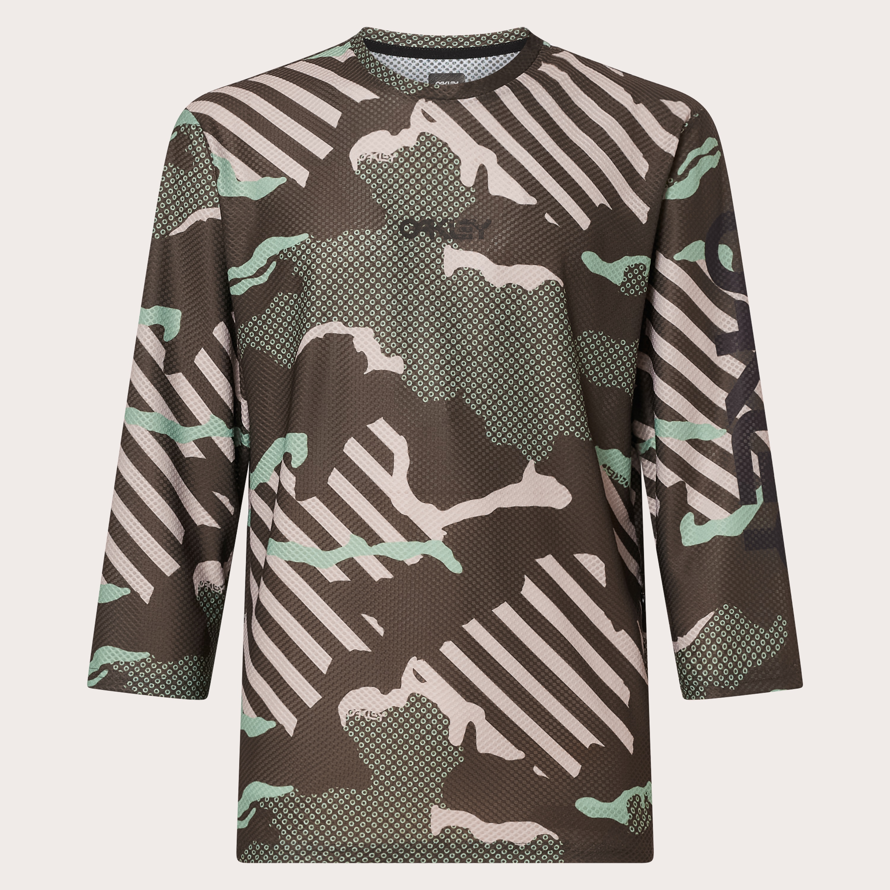 大人気OAKLEY earth colorカーキー色ポロシャツ ゆったりLサイズ Oakley Ride Free LS Jersey - Green Stripe/Grip Camo | Oakley® US