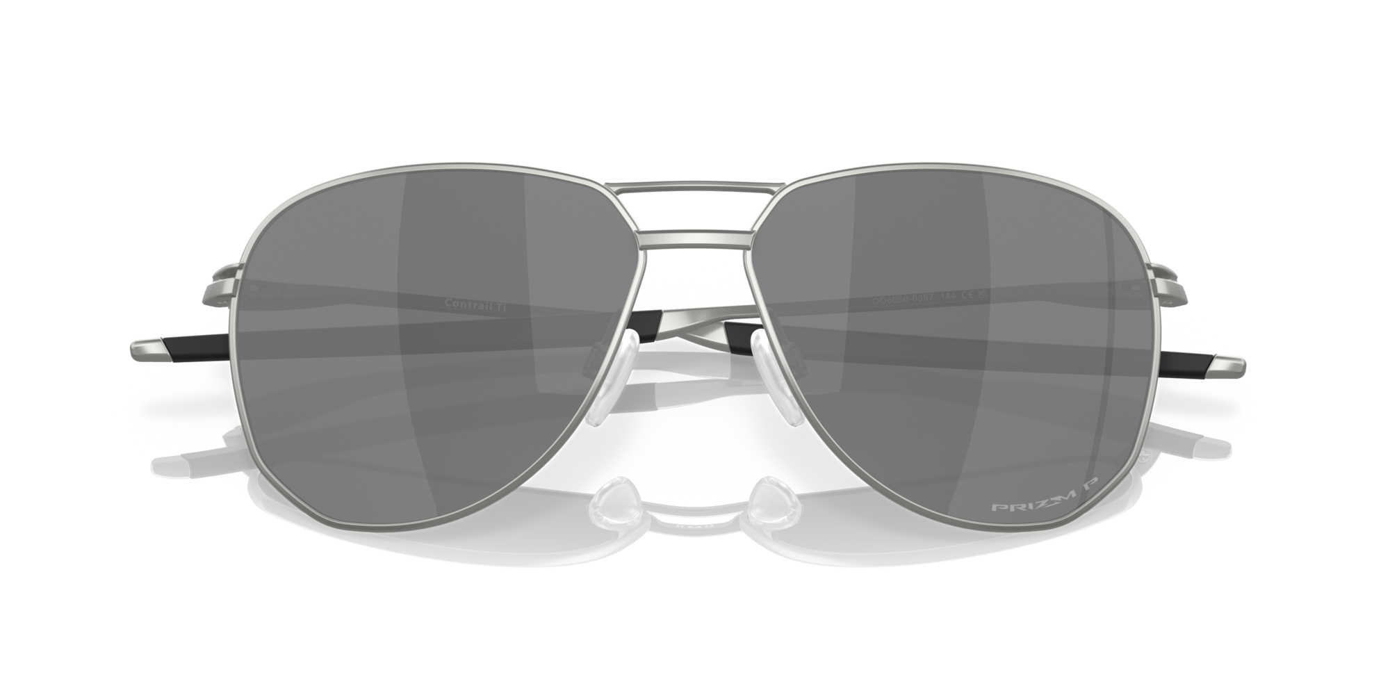 Contrail TI Prizm Black Polarized Lenses, Satin Chrome Frame Sunglasses ...