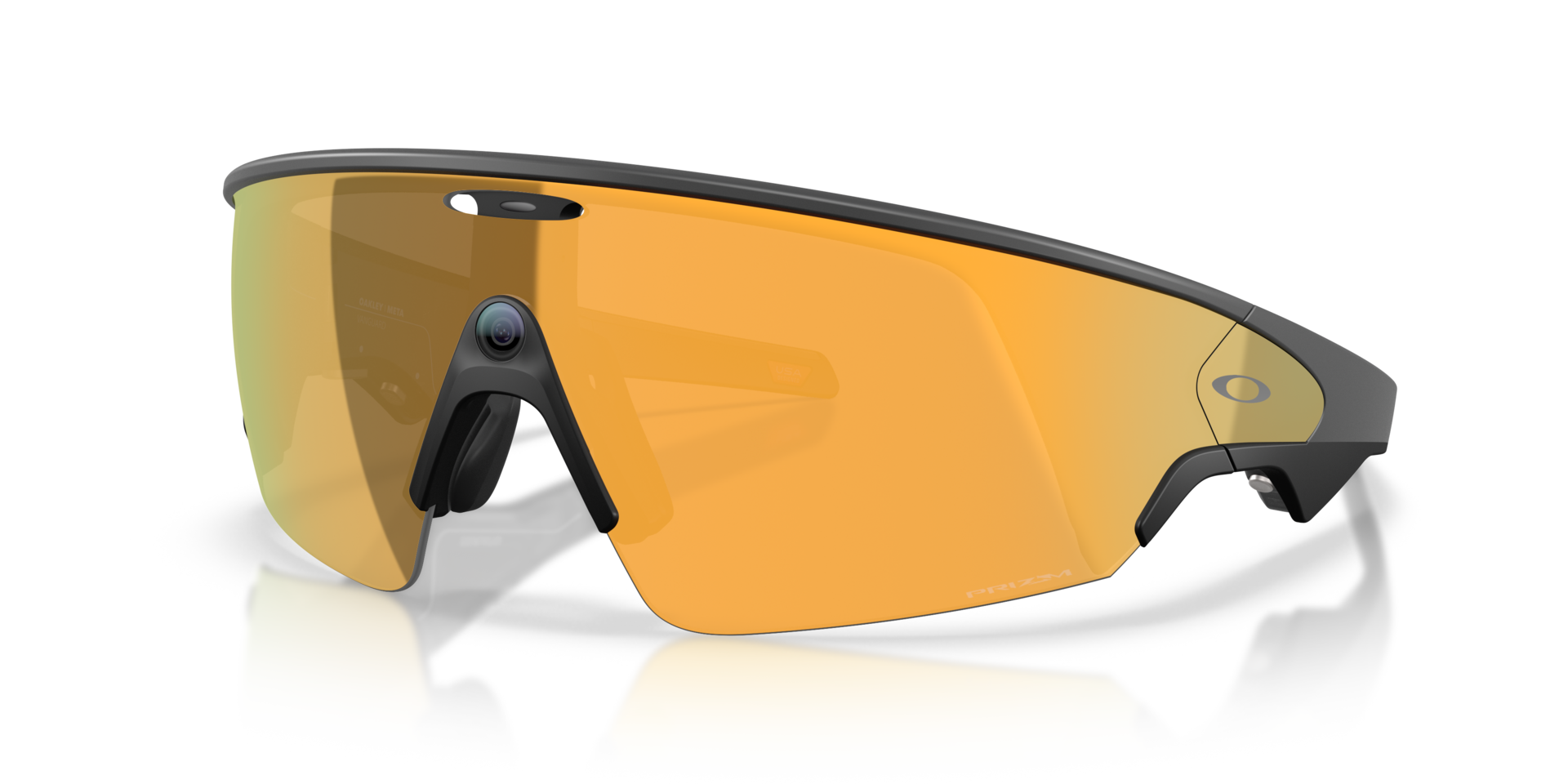 Oakley Meta Vanguard AI Glasses With Black Frame And Prizm 24K Lenses Oakley Meta Vanguard AI Glasses With Black Frame And Prizm 24K Lenses