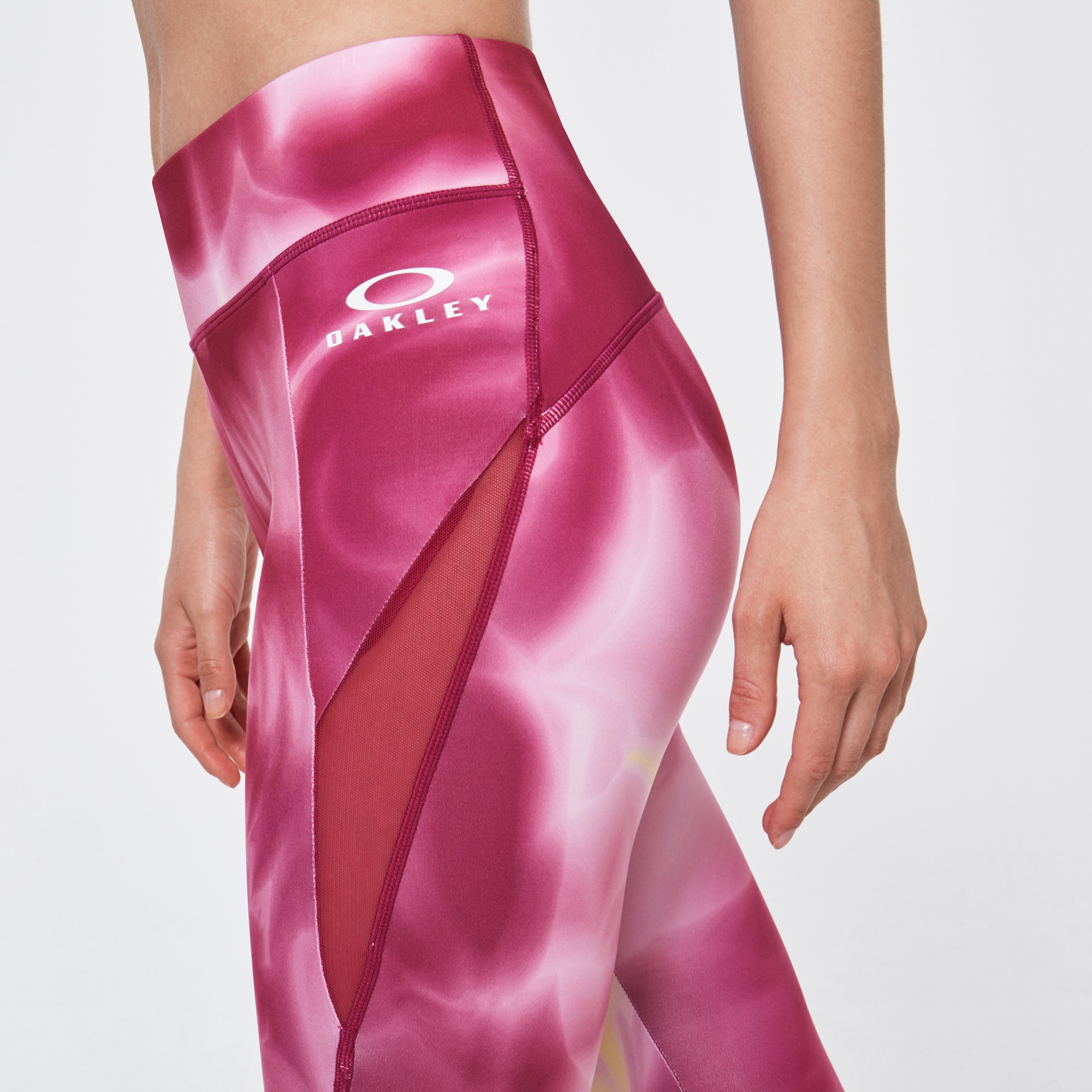 Oakley Tie Dye Full Lenght Leggings Burgundy Tie Dye Oakley