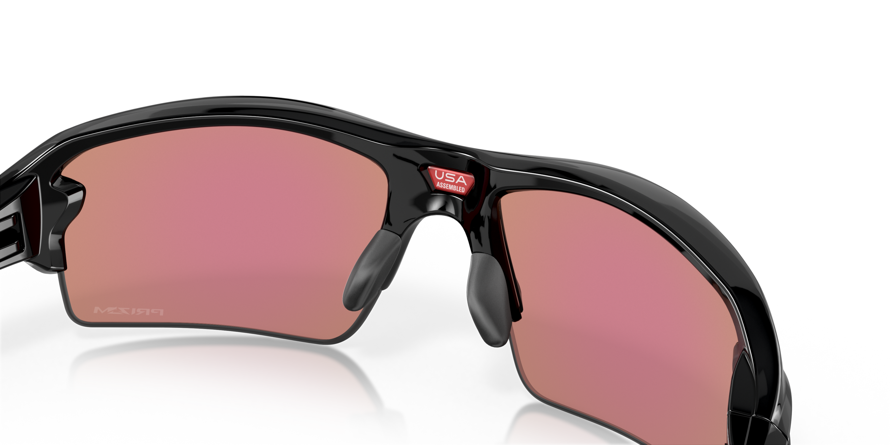 Flak® 2.0 (Low Bridge Fit) Prizm Golf Lenses, Polished Black Frame