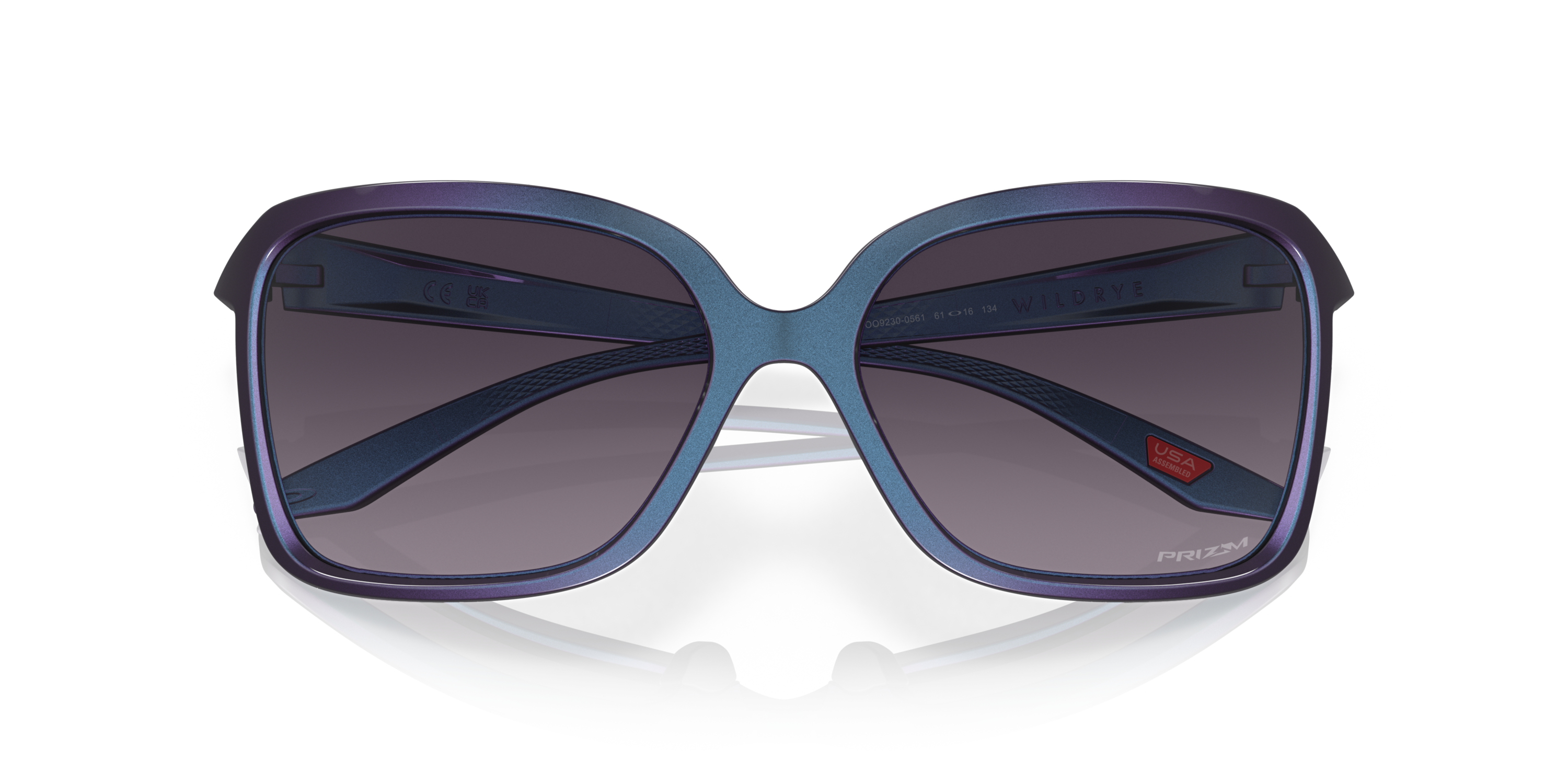 Wildrye Prizm Grey Gradient Lenses, Matte Cyan/Purple Colorshift