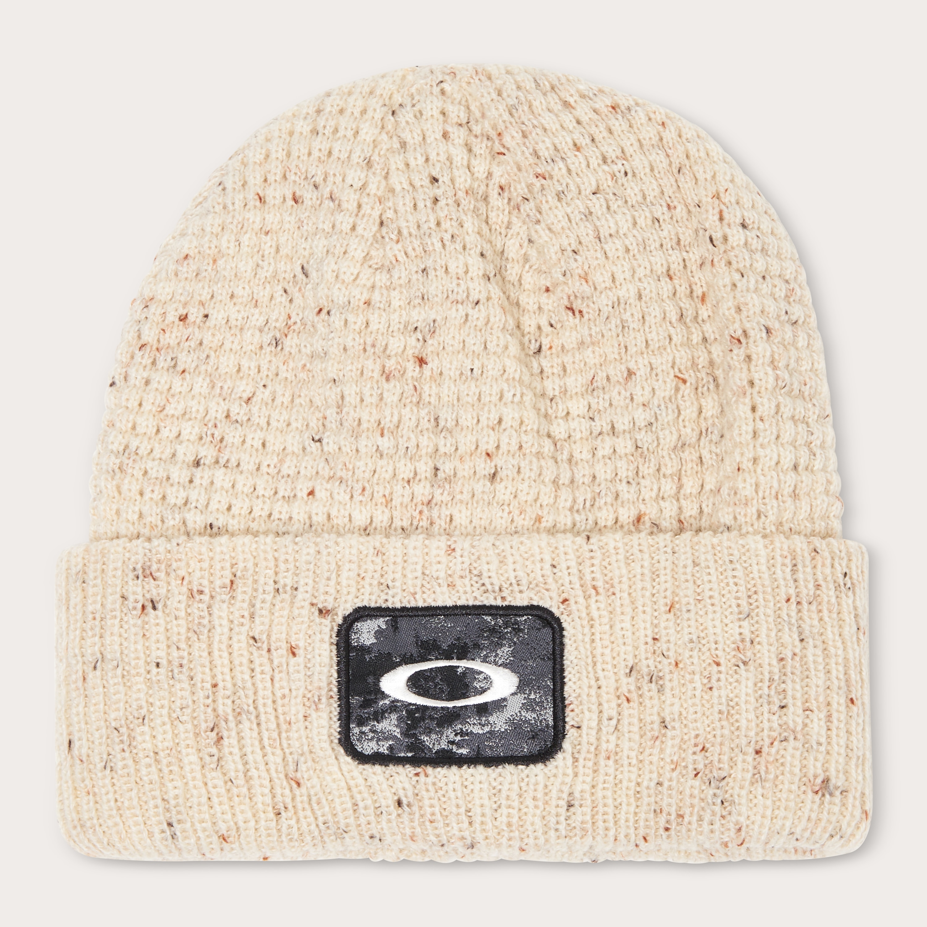 Oakley Ellipse Patch Waffle Beanie In Gray