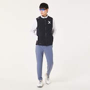 Skull Tubular Puff Vest - Blackout