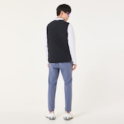Skull Tubular Puff Vest - Blackout