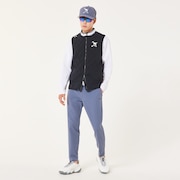 Skull Tubular Puff Vest - Blackout