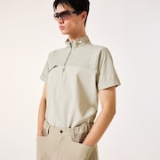 Skull Cool Stretch Hybrid Mock - Desert Sand