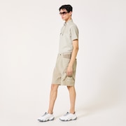 Skull Cool Stretch Hybrid Mock - Desert Sand