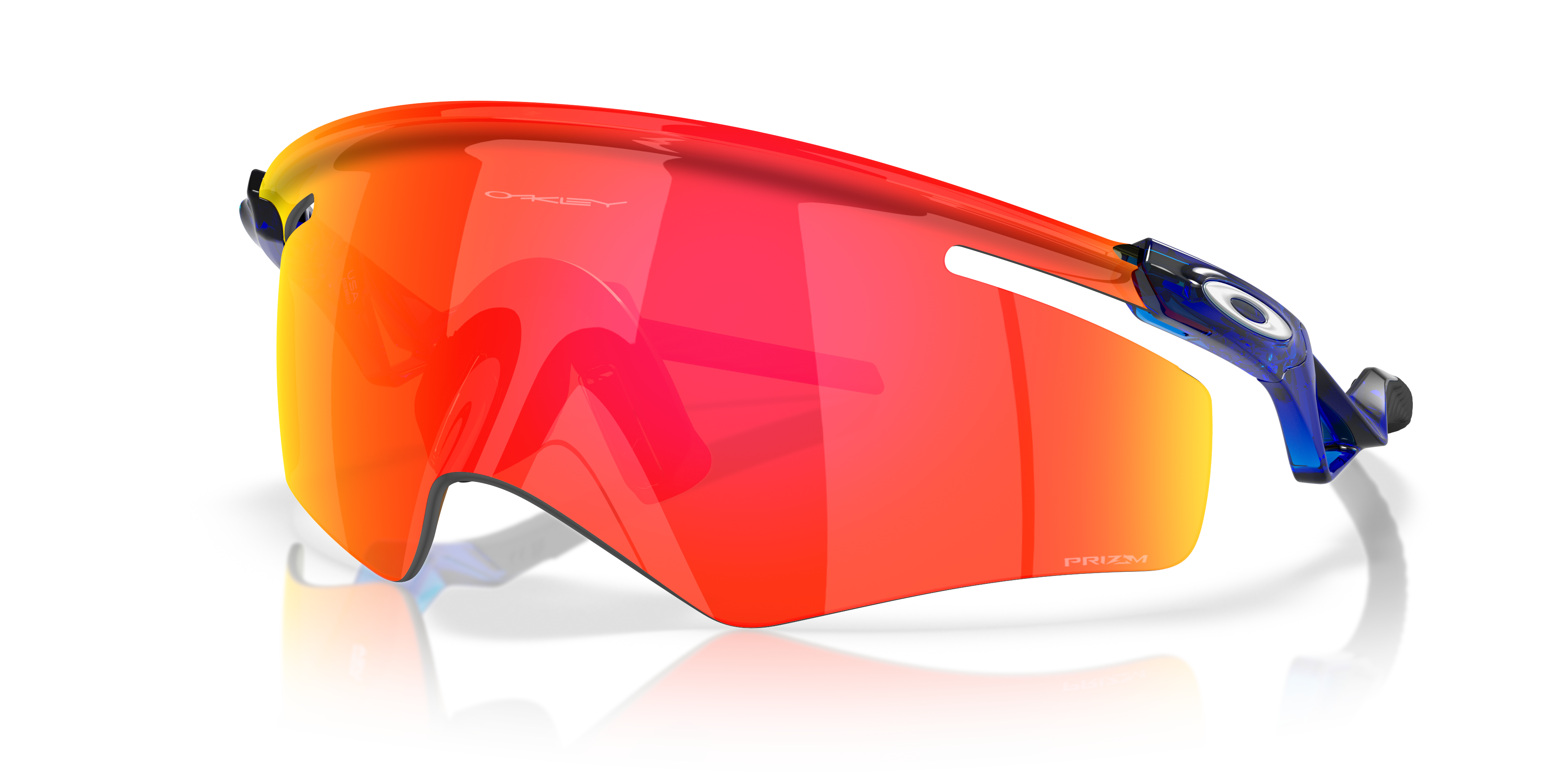QNTM Kato™ Prizm Sapphire Lenses, Transparent Stonewash Frame