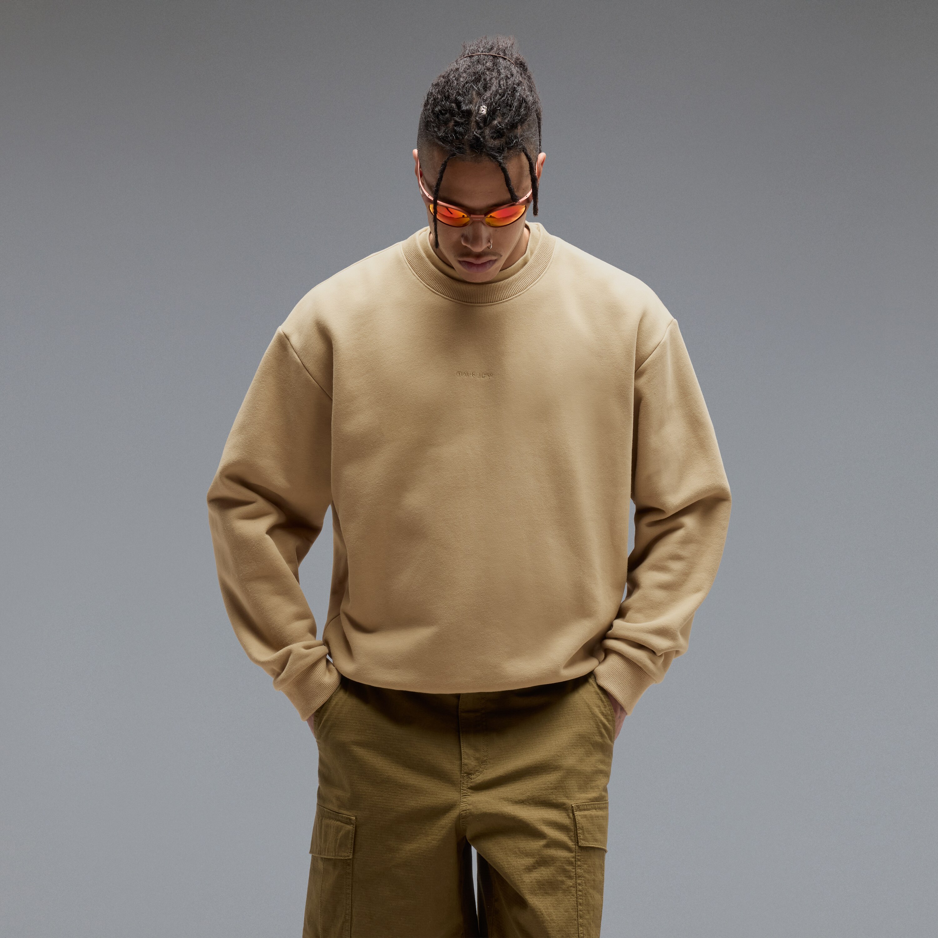 Oakley Soho Gen Crewneck Sweatshirt in Faded Green | Oakley® US