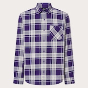 Podium Plaid Ls Flannel - Deep Amethyst/Mist