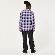 Podium Plaid Ls Flannel - Deep Amethyst/Mist