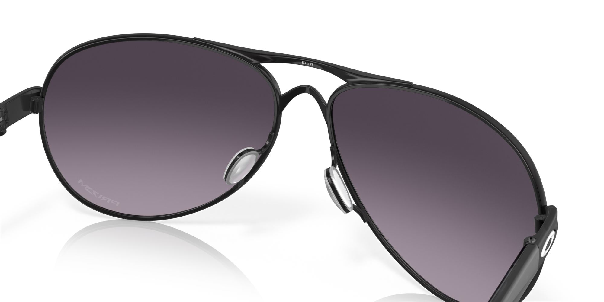 Feedback Prizm Grey Gradient Lenses, Satin Black Frame Sunglasses
