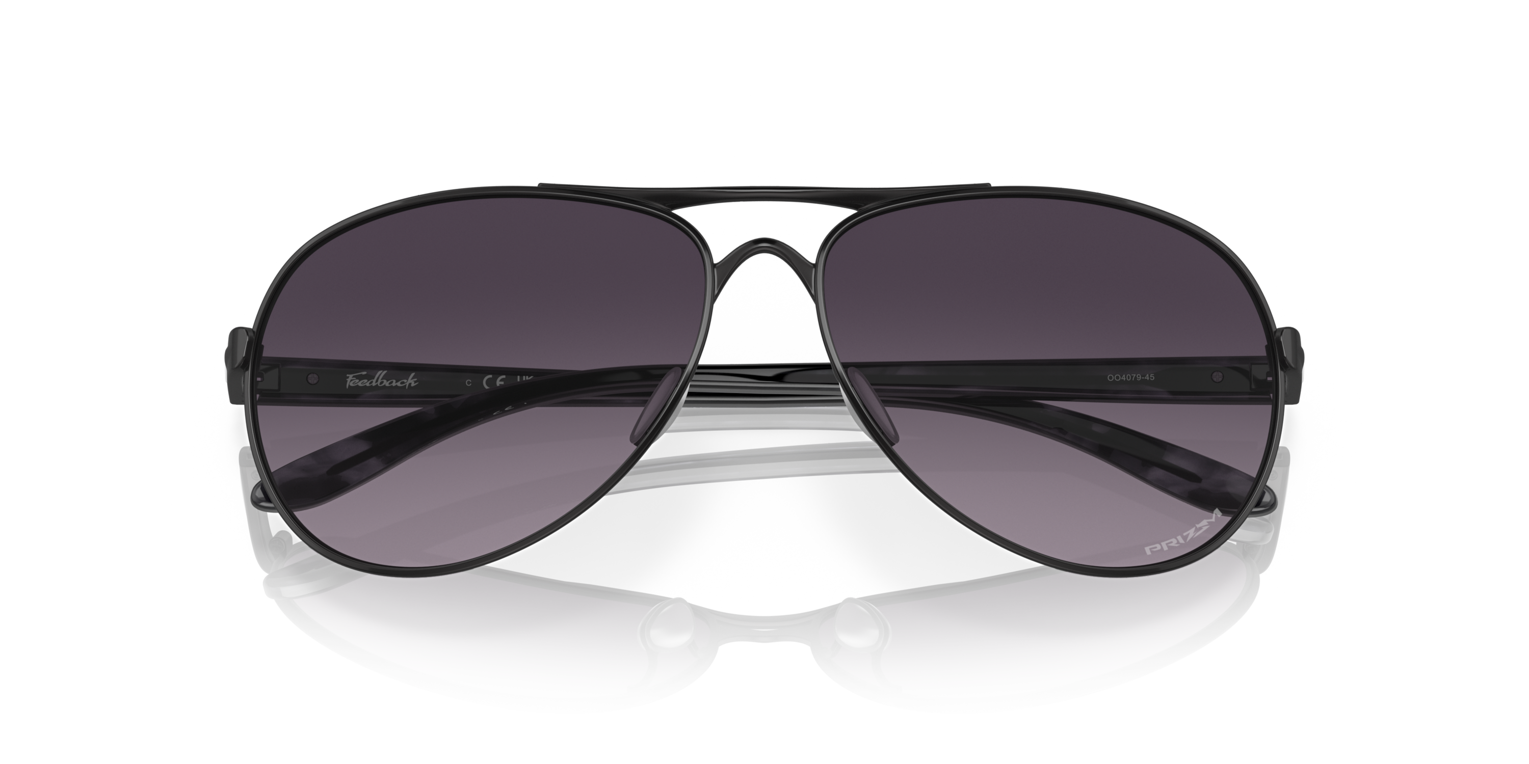 Feedback Prizm Grey Gradient Lenses, Satin Black Frame Sunglasses