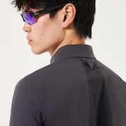 Skull Ideally Hybrid Zip Shirt - Dark Cloud