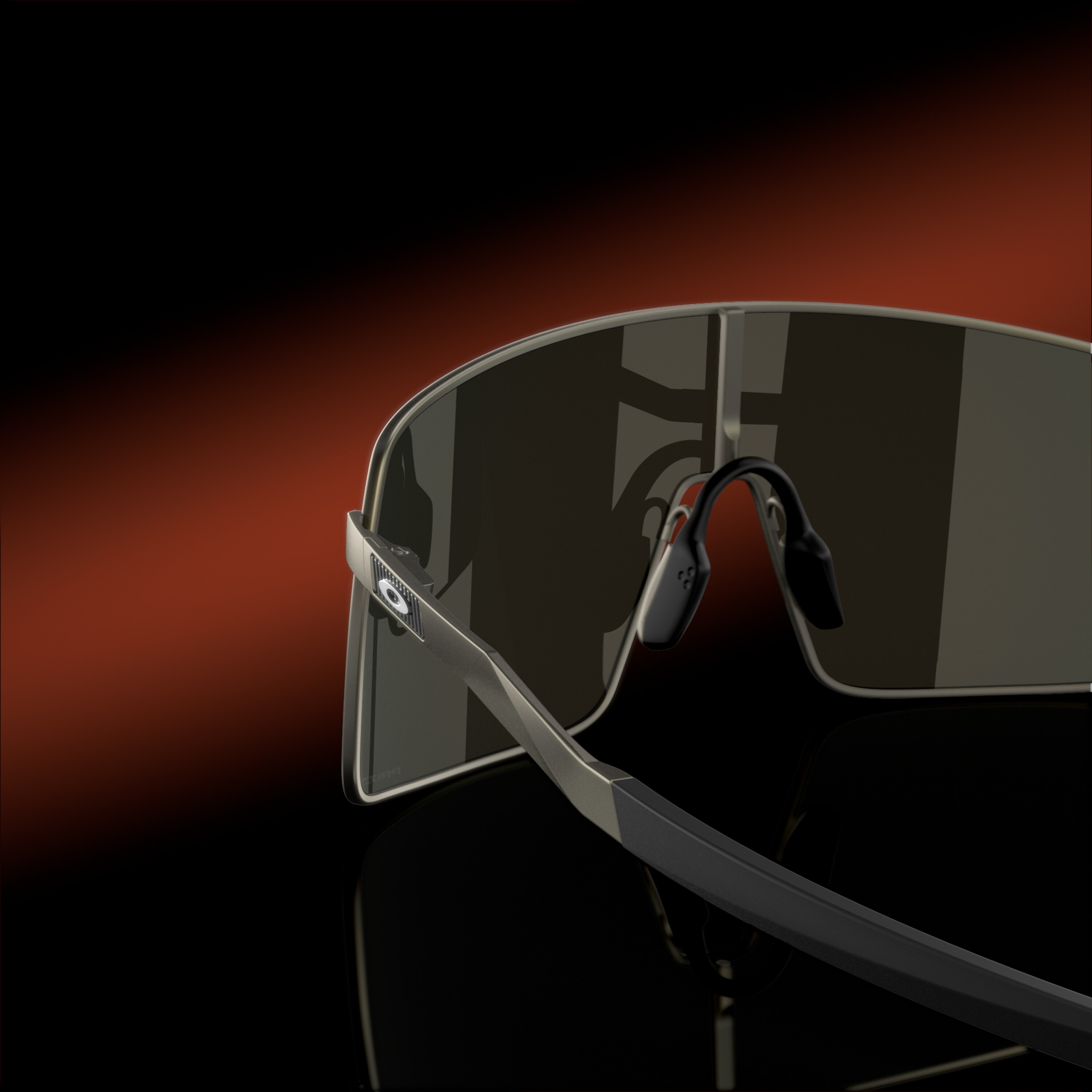 Ruby Lens Oakley Sutro TI Sunglasses with Satin Carbon Frame and Prizm Ruby ...