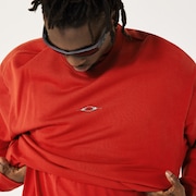 Stacked Metal Sweatshirt - Flame Red